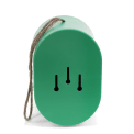 Oval bamboo fibre birdhouse - green