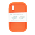 Double wall lunch box with divider - Orange