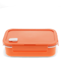 Double wall lunch box with divider - Orange