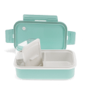 Double wall lunch box with divider - Pale blue