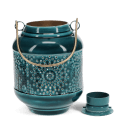 Enamel tealight lantern - Blue