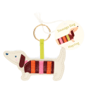 Faux leather keyring - Sausage Dog