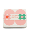 Square pocket mirror - Pink and green Daisy