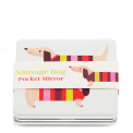 Square pocket mirror - Sausage Dog
