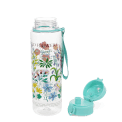 Drinks bottle with push button lid 700ml - Wild Flowers