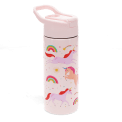 Stainless steel bottle with push button lid 500ml - Unicorn