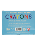 Animal head crayons (set of 6)