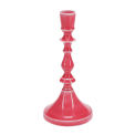 Enamel candlestick (19cm) - vibrant pink