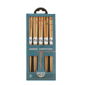 Wooden chopsticks (pack of 5 pairs) - Delicate patterns
