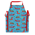 Wipeable cotton children's apron - Sunny Sausage Dog