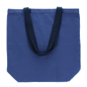 Two-tone cotton tote bag - Indigo blue