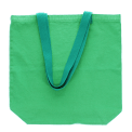 Two-tone cotton tote bag - green