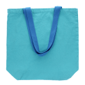 Two-tone cotton tote bag - Pale blue