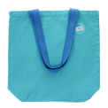 Two-tone cotton tote bag - Pale blue