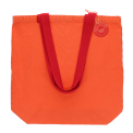 Two-tone cotton tote bag - Coral
