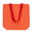 Two-tone cotton tote bag - Coral