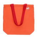 Two-tone cotton tote bag - Coral