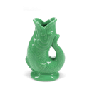 Green fish vase