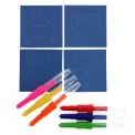 Magic rainbow coloured blow pens