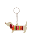 Stitch your own wooden keyring - Sausage Dog