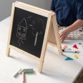 Tabletop blackboard and whiteboard easel set