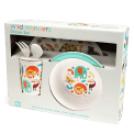 Children's melamine dinner set (5 pieces) - Wild Wonders