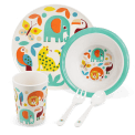 Children's melamine dinner set (5 pieces) - Wild Wonders