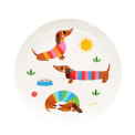 Children's melamine plate - Sunny Sausage Dog