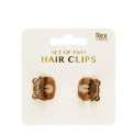 Mini hair claw clips (set of 2) - Brown bears