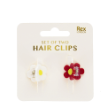 Mini hair claw clips (set of 2) - Flowers