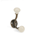 Ceramic double hook - Cream
