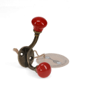 Ceramic double hook - Red