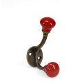 Ceramic double hook - Red