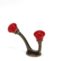 Ceramic double hook - Red