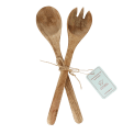 Mango wood salad server set