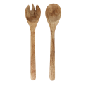 Mango wood salad server set