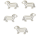 Dog shaped paper clips (set of 5) - Dog Park