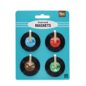Mini music media magnets (set of 4) - Vinyl record