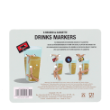 Music media drinks markers (set of 6) - Record and cassette