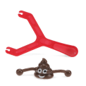 Sticky poo slingshot