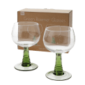 Retro roemer glasses 350ml (set of 2) - Green
