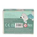 Back of build your own poodle kit packaging, showing multilingual product descriptions and safety warnings