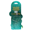 Back of Squeezy Crocodile toy packaging with multilingual safety warning