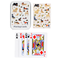dogs printed playing with metal tin box