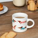 Ceramic mug with a cute sausage dog illustration