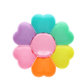 flower shaped highlighter in multicolour