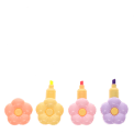 unstacked flower shaped highlighters in different colour