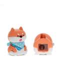 dog shaped pencil sharpener out of the box with showing the base