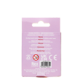 set of 4 animal erasers packaging showing safety warnings in multilingual