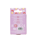 doughnut shape dog eraser packaging box showing safety warnings in multilingual